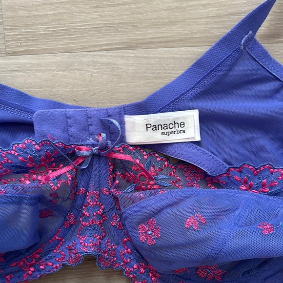 Elegant Lace Underwire Bra - Purple and Pink - Picture 4 of 7